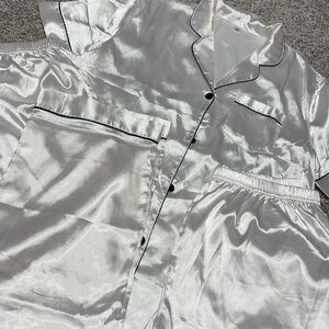 White satin pj